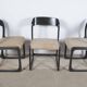 Baumann black sled chairs