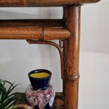 Bamboo side table late 19th century Perret and Vibert style