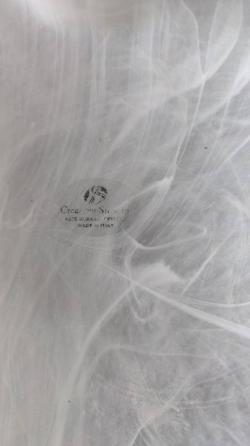 Frosted blown glass bowl from "Creazioni Silvestri Arte Murano