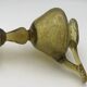 Yellow bubble hand blown glass oil lamp biot glassworks