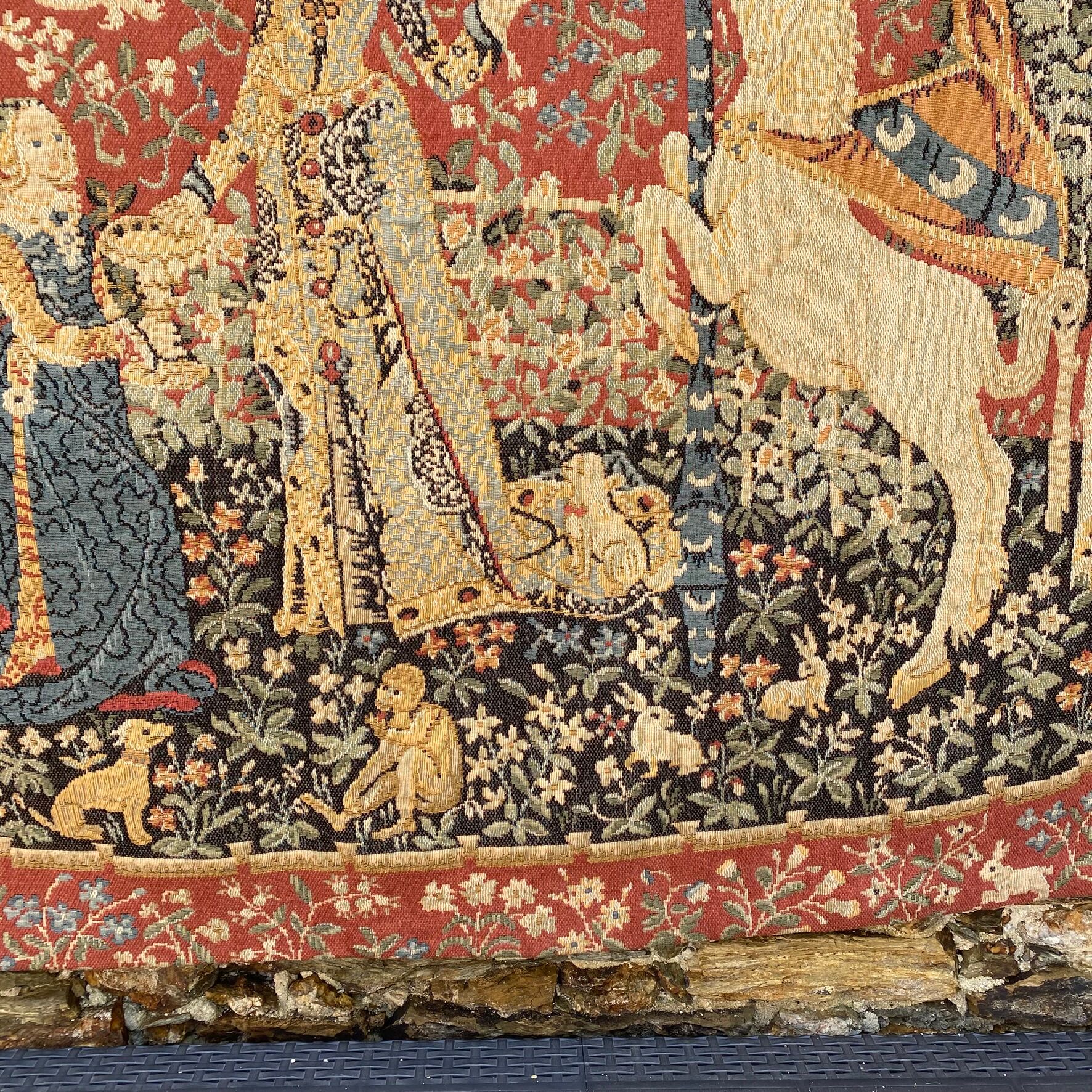 Grande tapisserie jacquard "La Dame à la Licorne" 130X180 cm