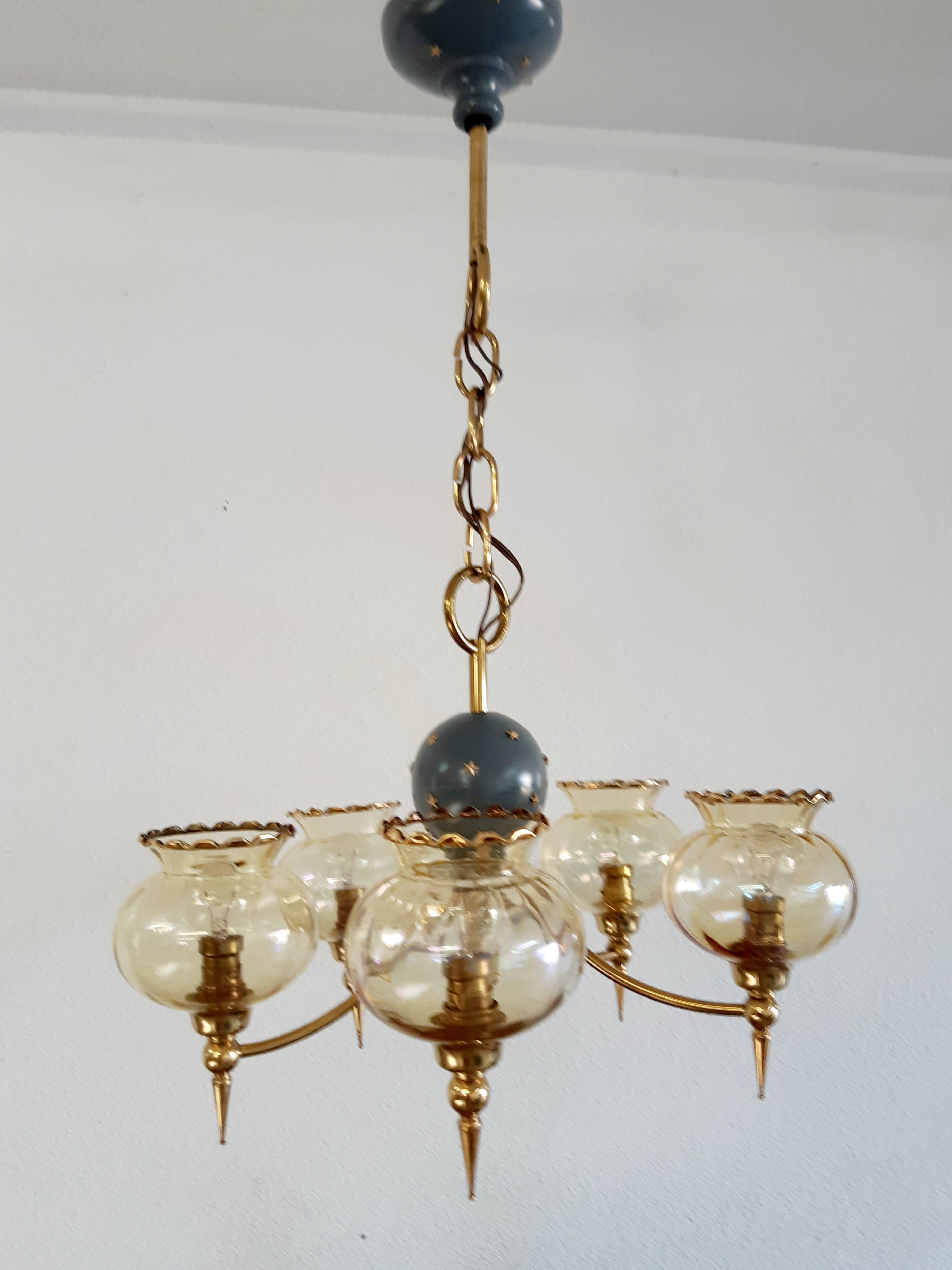 Vintage brass chandelier