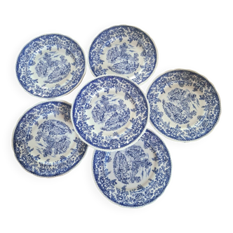 Lunéville blue English flat plates