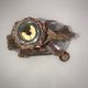 CASTAGNON glass carafe covered with wicker with music box