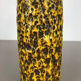 Pottery Super Yellow Color Fat Lava Multi-Color Vase Scheurich WGP, 1970s