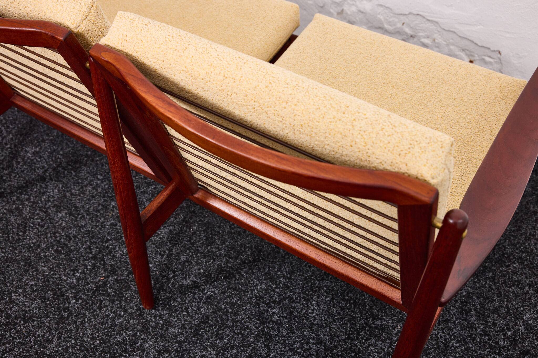 Arne Vodder, mid-century three-seater teak sofa, Glostrup 1960s