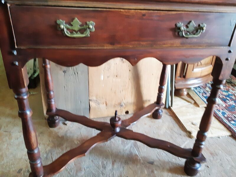 mahogany desk table, copy of Louis XIV style of the twentieth century
