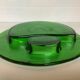 Handcrafted thick green glass empty pocket