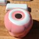 Ceramic candle holders with pink flowers