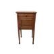 Antique French Oak Bedside Table With Marble Top, early 1900s