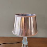 Lampe Art Déco, verre et laiton