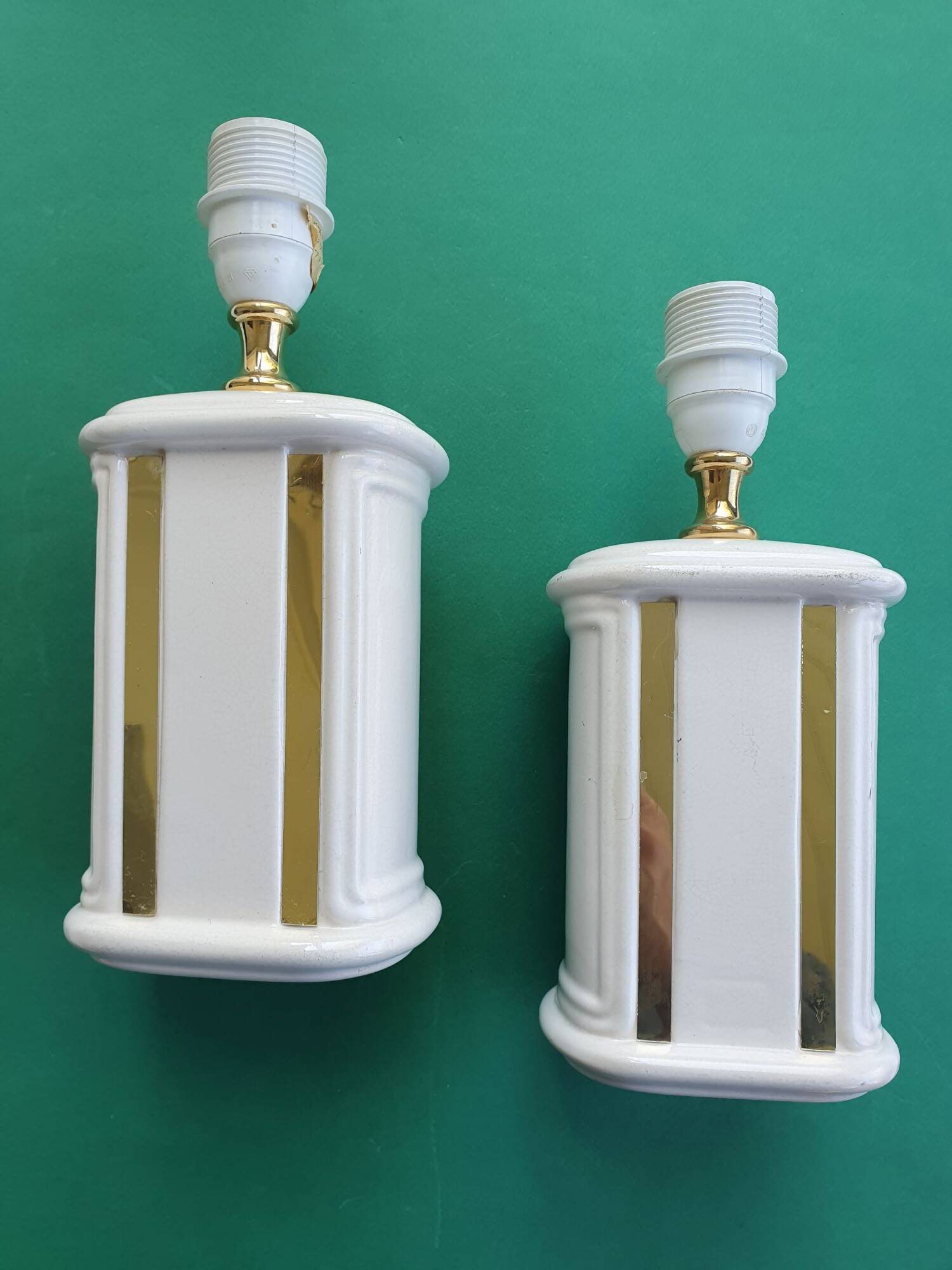 Pair of vintage ceramic wall sconces