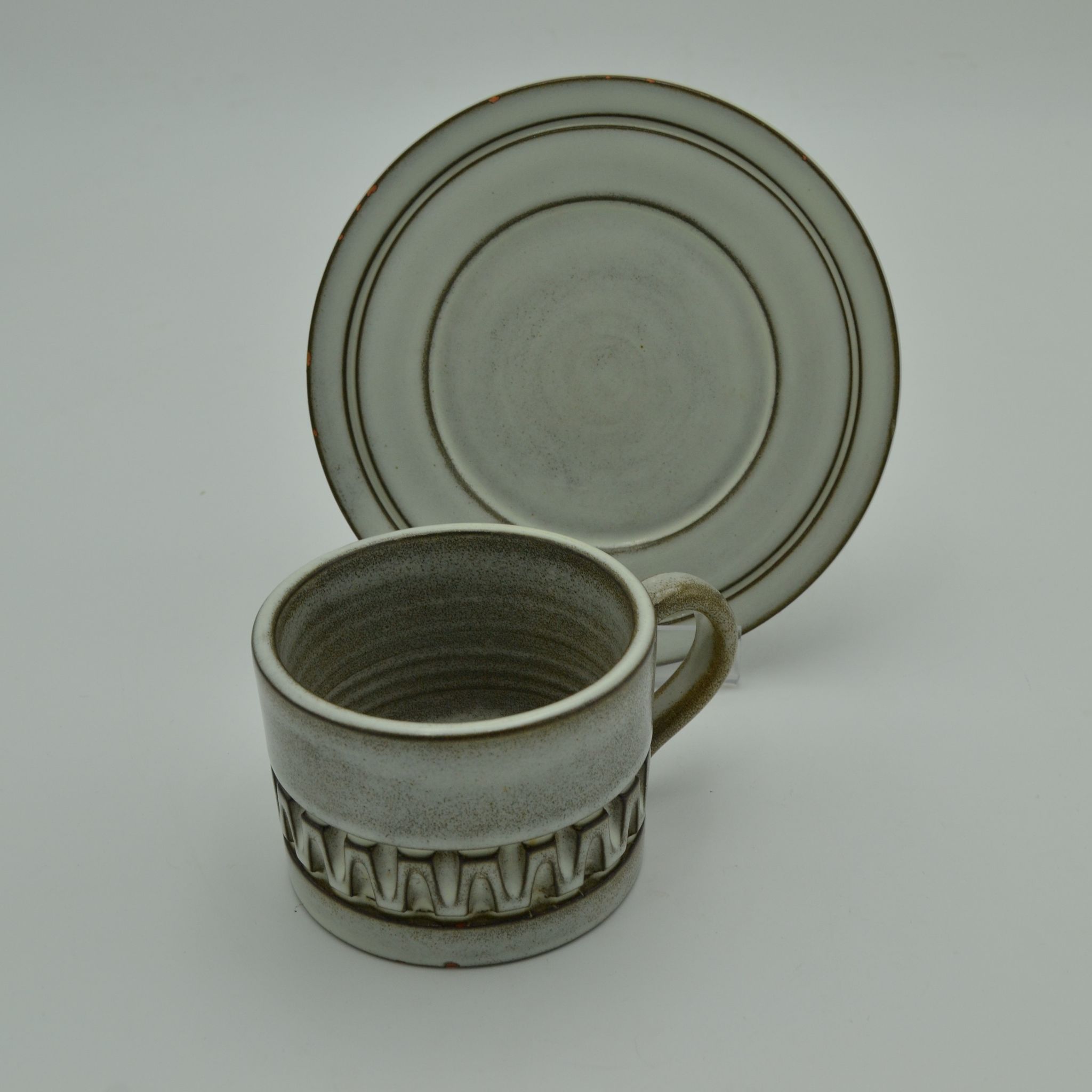 Marius and Huguette Bessone ceramic cup and saucer