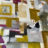 Abstract acrylic painting canvas