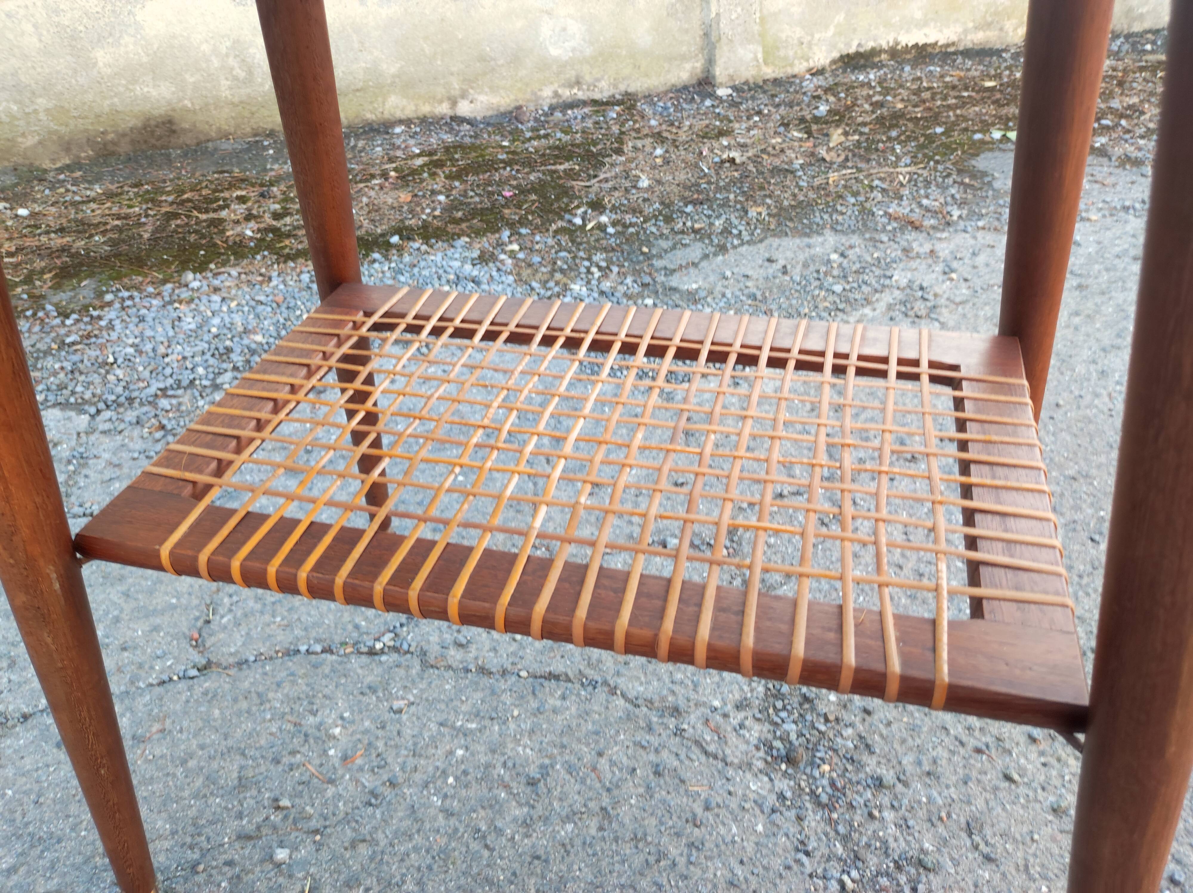 Dessert table with wheels legs compass vintage Scandinavian design