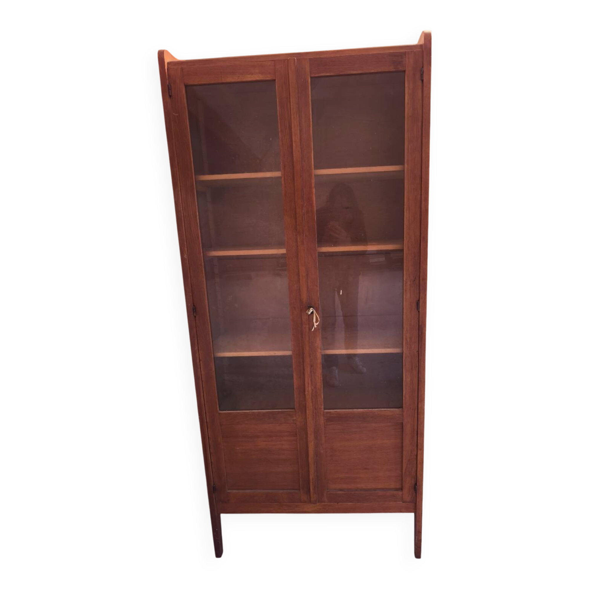 Antique wooden display cabinet – vintage spirit / 1950s