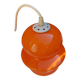 Orange opaline ceiling lamp suspension 1970