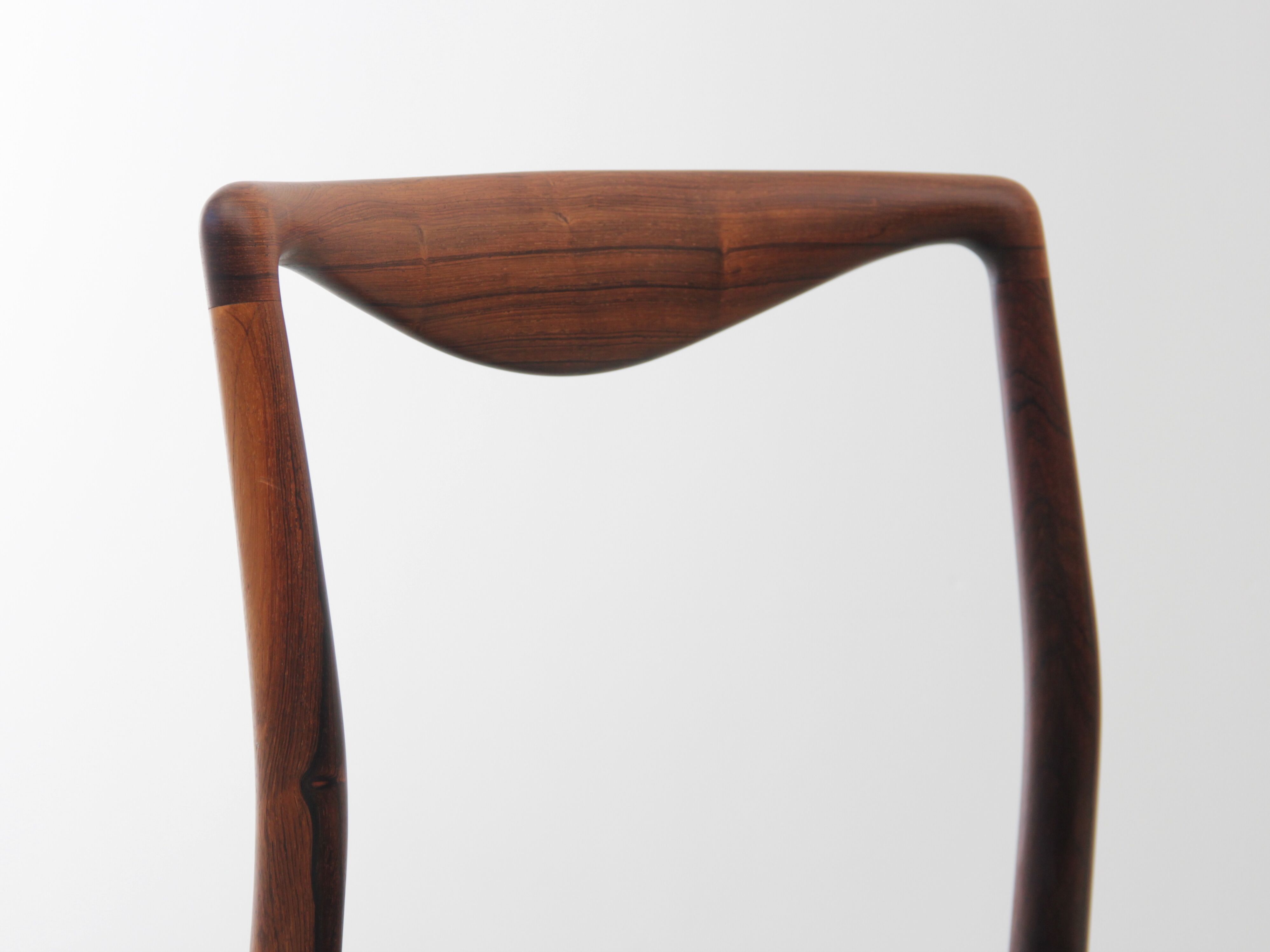 Scandinavian chair in Rio rosewood by Kai Lyngfeldt-Larsen for Søren Willadsen