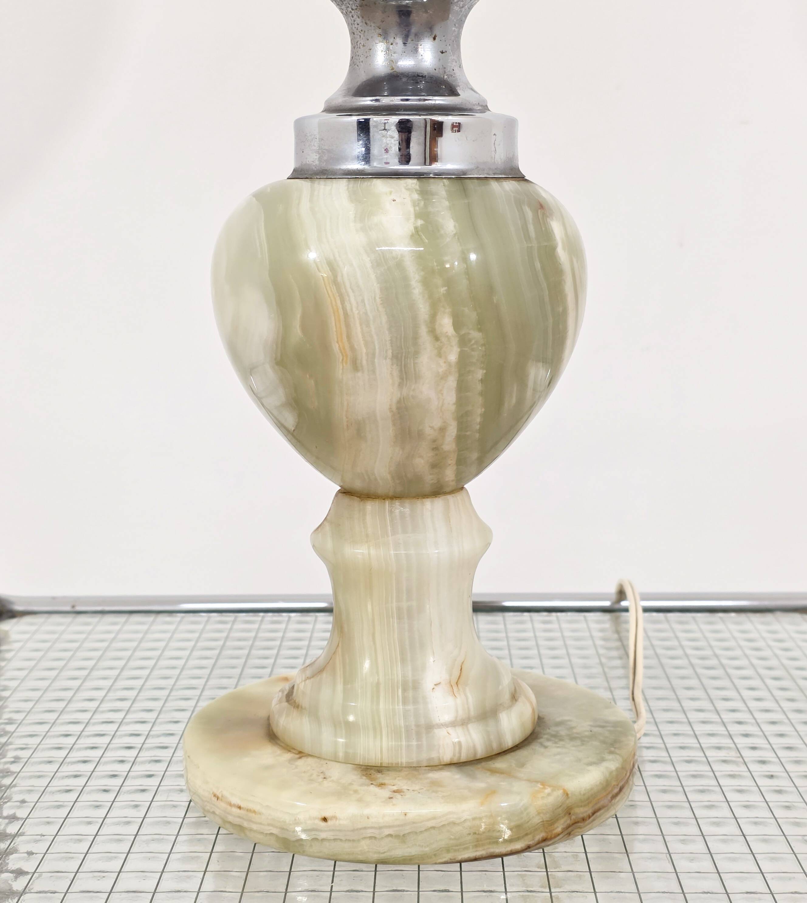 1960s Onyx and Murano Glass Lamp