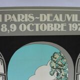 Affiche ancienne rallye paris deauville 78 automobile voisin f.f.a.e.