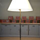 Vintage opaline and glass floor lamp 1960