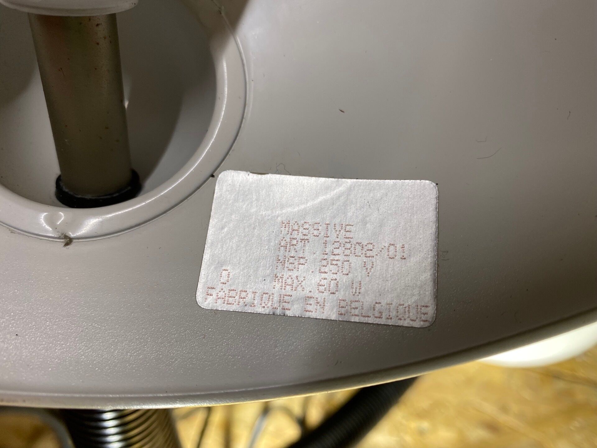 Space Age UFO Lamp - White Vintage Adjustable Desk Light 1980s | Retro Disc Lamp | Belgium Design