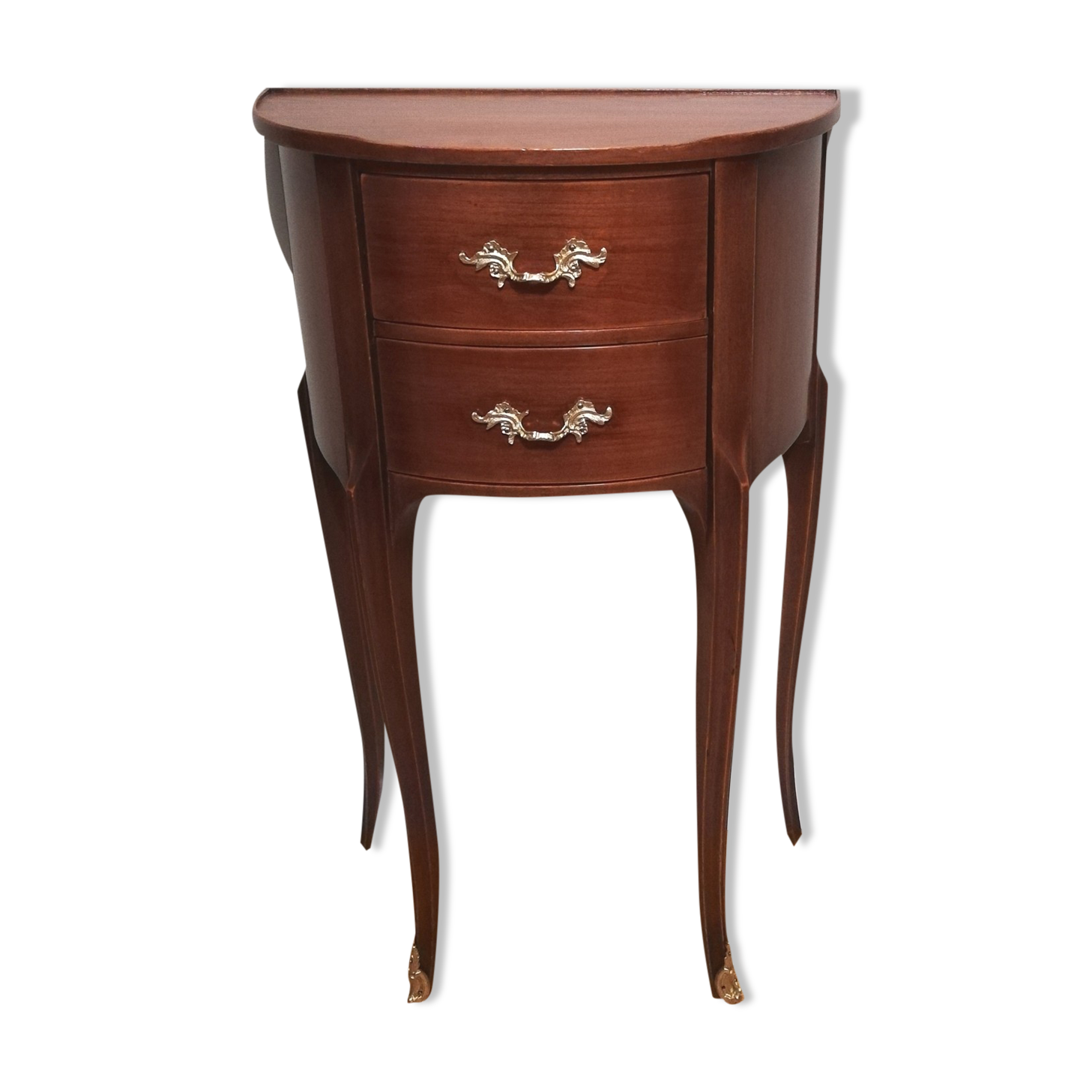 Bedside table or half-moon side furniture Louis XV style