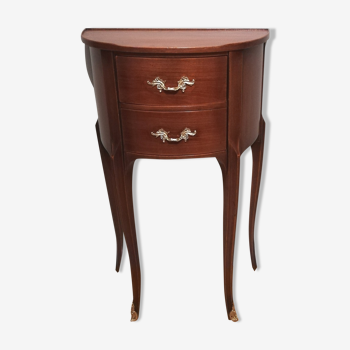 Bedside table or half-moon side furniture Louis XV style