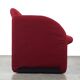 Vintage Artifort Design Armchair Model Ben in Sturdy Red Fabric