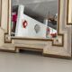 Art Nouveau wall mirror with a coloured gold frame by Meissen, 1930s, Germany.
