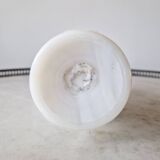 White opaline vase decorated with arabesques and ram's heads