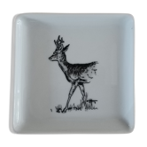 Vide-poche en porcelaine au décor de cerf