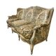 Vintage grey beige baroque armchair/sofa/lounge.