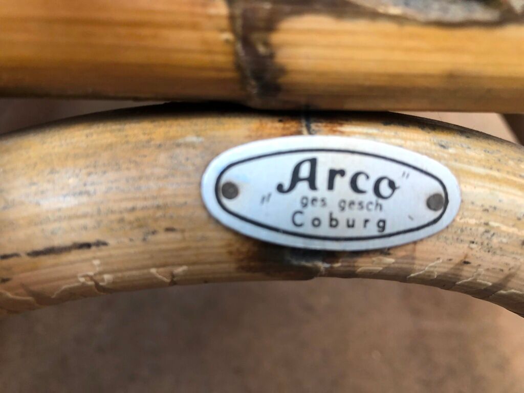 2 rattan armchair from the 50s arco