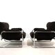 Lot de 2 fauteuils lounge cantilever chromés Herlag par Johan Bertil Häggström
