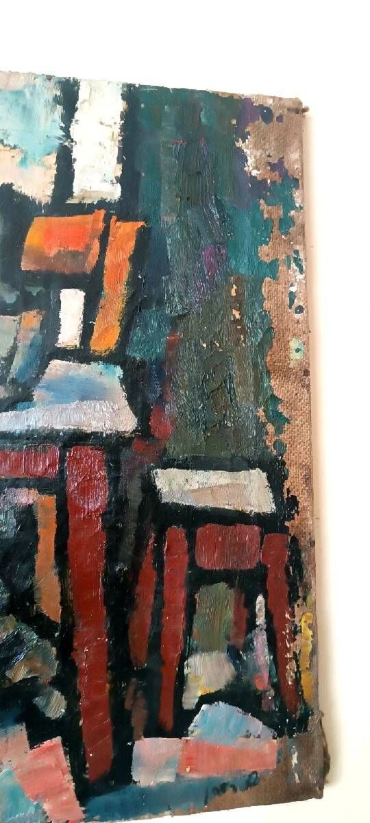 Oil on canvas by Ferruccio Ferri - 1930s - "Sleeping Men" from the Syracus period