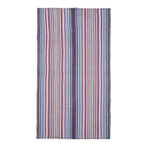 Tapis turc Oushak fait main en laine et coton bleu 158x282