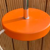 Orange chrome lamp - typical polka dot lampshade of the 1970s