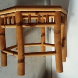 Bamboo side table, bamboo coffee table, bamboo stool.