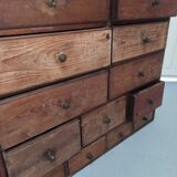 Hardware furniture wood multiple drawers old