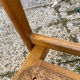 Lot de 3 chaises pliantes en bois et cannage