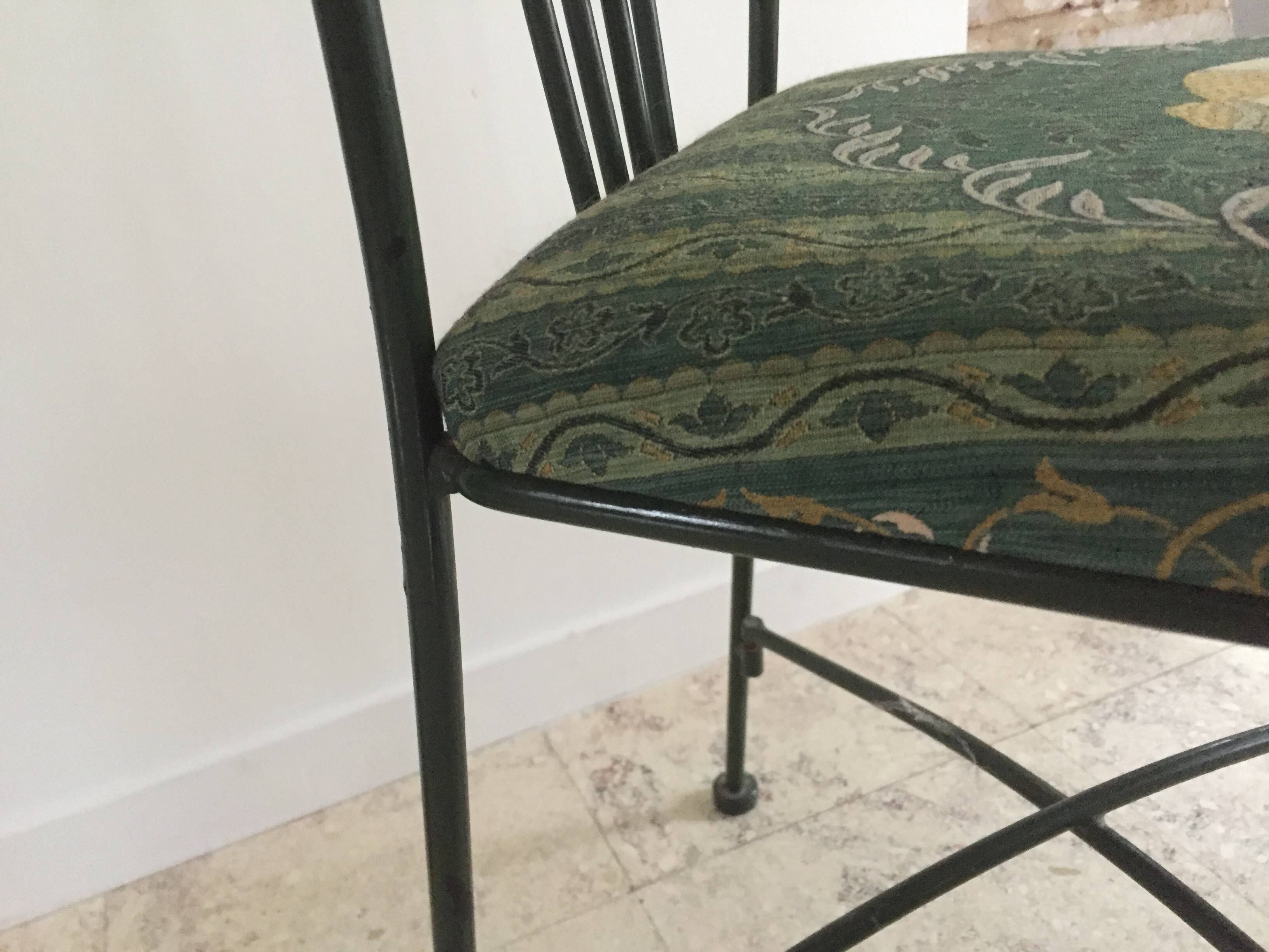 Chaise de jardin fonte d'acier vintage