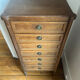 Louis XVI style chest of drawers – 7 drawers – solid wood and brass