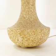 Pair of French stone lamps, 1970s - New linen lampshade