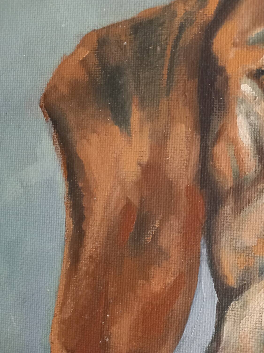 Old painting dog portrait