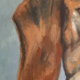 Old painting dog portrait