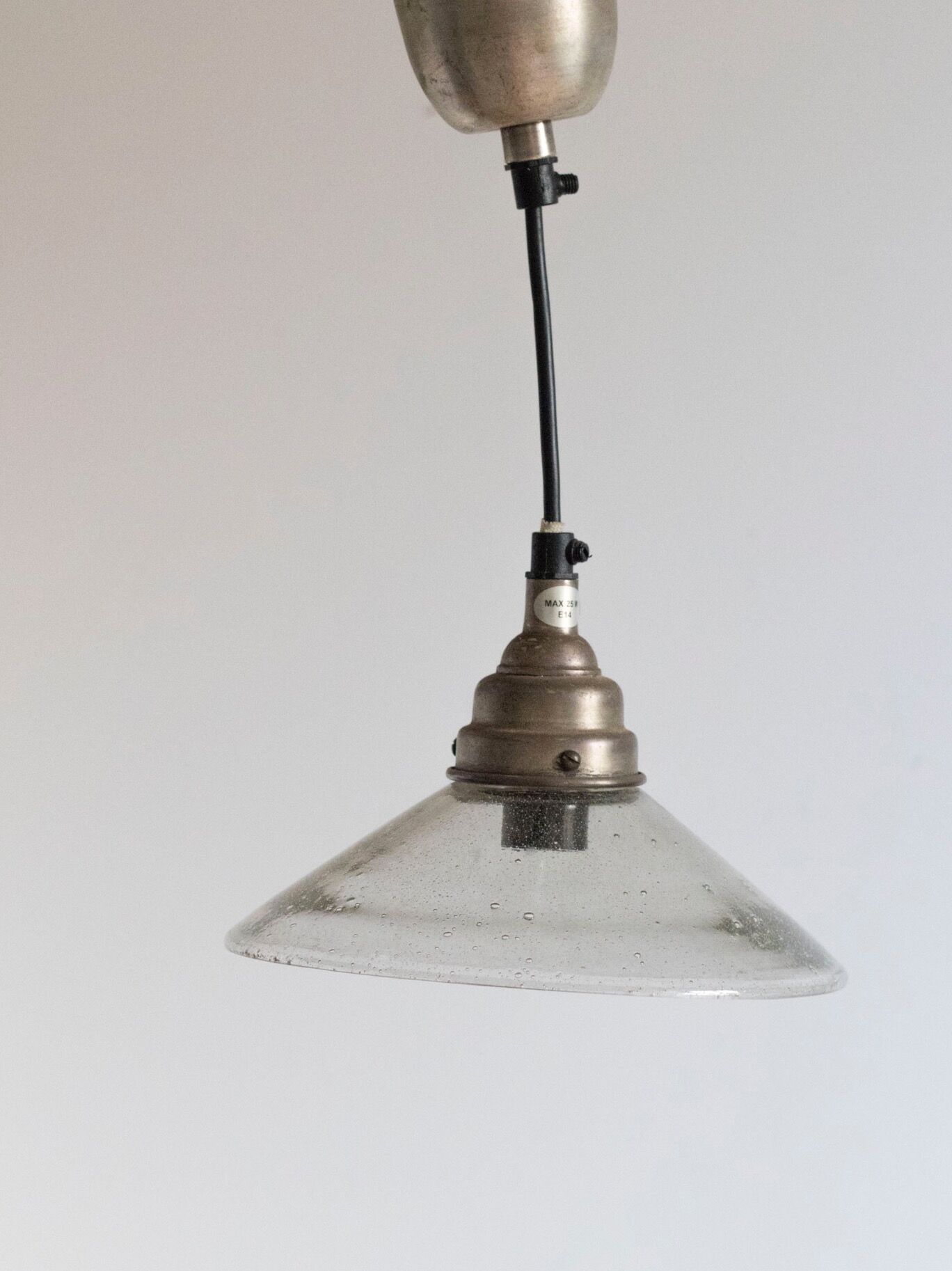 Suspension en verre vintage