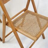 Pair of vintage Italian folding chairs 1970
