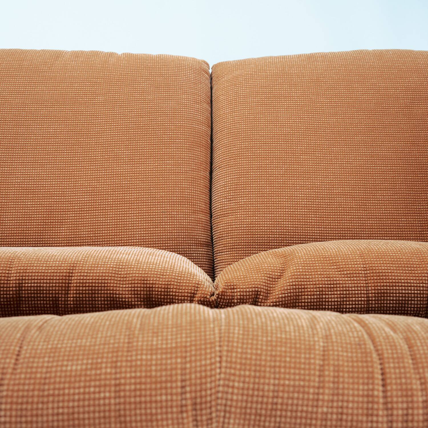 Cassina Portovenere Vico Magistretti wingback peach salmon sofa Maralunga