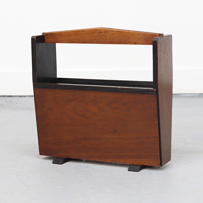 Antique Dutch Art Deco Bauhaus Magazine Rack